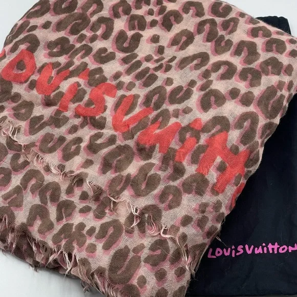 Louis Vuitton x Stephen Sprouse Graffiti Leopard Scarf Wrap